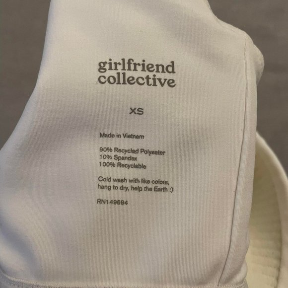 SOLD - NWT White Girlfriend Collective Longline Sportsbra - Picture 2 of 2